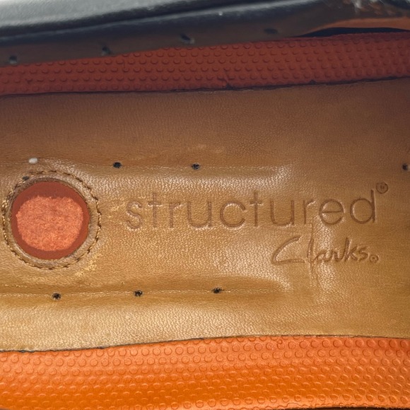 Clarks Unstructured Mens Black Leather Slip On Loafer Dress Shoes Size 10 W - Picture 6 of 11